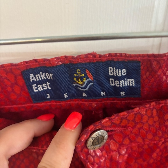 OBSESSED snake print red leather like pant - Taking offers - Picture 3 of 7